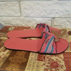 Havaianas Pink Porcelain Flip Flops Sz 9-10
